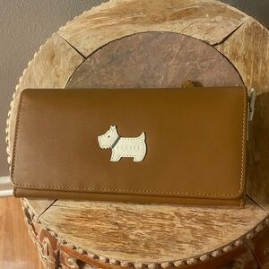 RADLEY LONDON Large Leather Heritage Dog Wallet NEW WITHOUT TAGS Chestnut.